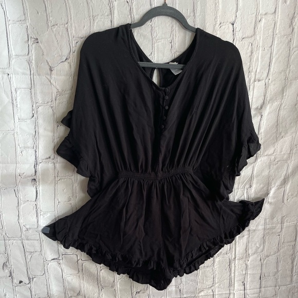 L*Space Black Boho Short Romper Size: M/L - Picture 1 of 6
